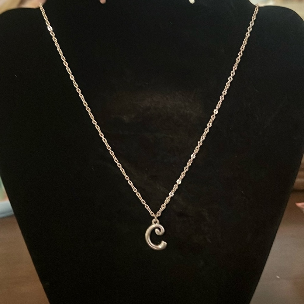 Silver C Necklace